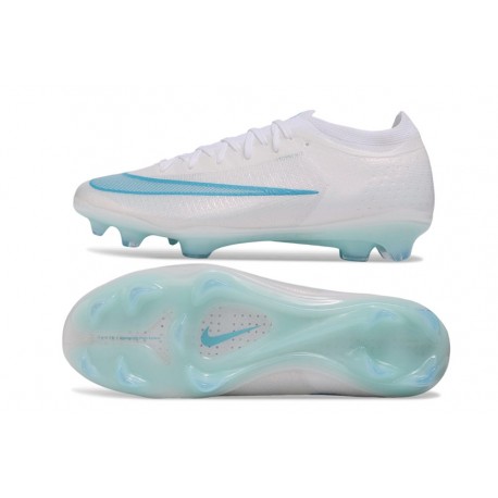 Nike Chaussures Zoom Mercurial Vapor 17 Elite FG Blanc Bleu