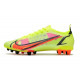 Chaussures de football Nike Mercurial Vapor 14 Élite AG Volt Carmin Noir