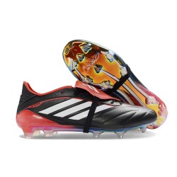 Adidas Predator 26 Elite Fold-over Tongue FG Noir Blanc Rouge