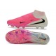 Chaussure de Foot Nike Phantom 6 High Elite FG Rose Noir Blanc