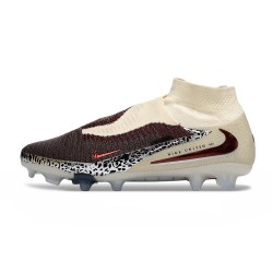Nike Phantom 6 High Elite FG Bordeaux Crush Rouge Univ Fossile 