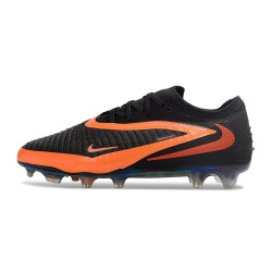 Crampons de Foot Nike Phantom 6 Elite Low FG Noir Brt Rouge foncé