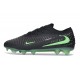 Crampons de Foot Nike Phantom 6 Elite Low FG Noir Vert Illusion