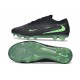Crampons de Foot Nike Phantom 6 Elite Low FG Noir Vert Illusion