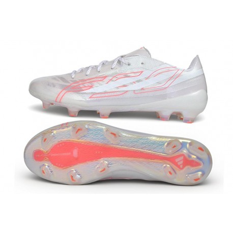 Crampons Nouvelle adidas F50 Hyperfast EVO FG Blanc Rose