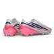 Crampons Nouvelle adidas F50 Hyperfast EVO FG Blanc Rose Noir