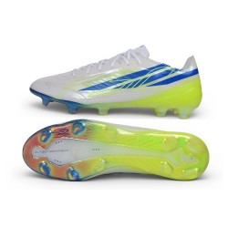 Crampons Nouvelle adidas F50 Hyperfast EVO FG Blanc Bleu Volt