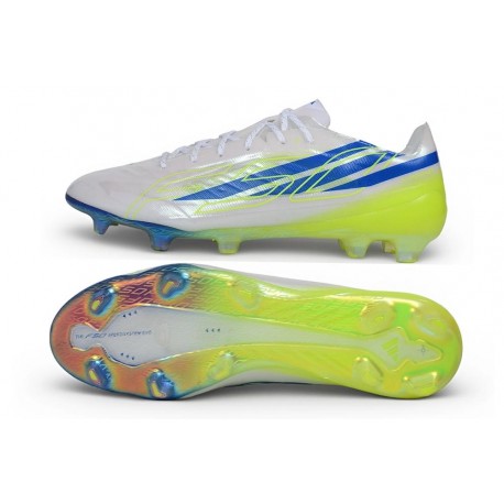 Crampons Nouvelle adidas F50 Hyperfast EVO FG Blanc Bleu Volt
