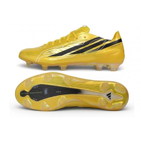 Crampons Nouvelle adidas F50 Hyperfast EVO FG Dore Noir
