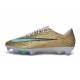 Chaussure de Soccer Nike Mercurial Superfly 11 Elite FG Mtlc Or Vert luminescent