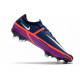 Chaussures De Football Nike Phantom Gt2 Élite Fg Bleu Marine Blanc Violet