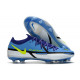 Chaussures De Football Nike Phantom Gt2 Élite Fg Sapphire Volt Gris Brouillard Bleu