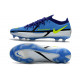 Chaussures De Football Nike Phantom Gt2 Élite Fg Sapphire Volt Gris Brouillard Bleu