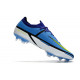 Chaussures De Football Nike Phantom Gt2 Élite Fg Sapphire Volt Gris Brouillard Bleu