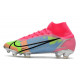 Chaussures football Nike Mercurial Superfly 8 Élite FG Rose Bleu Jaune