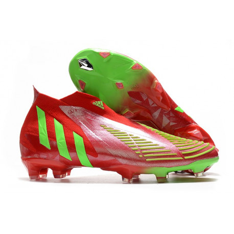 adidas Crampons Foot Predator Edge+ FG Rouge Vert
