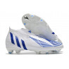 adidas Crampons Foot Predator Edge+ FG Blanc Bleu Hi Res Blanc