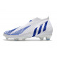 adidas Crampons Foot Predator Edge+ FG Blanc Bleu Hi Res Blanc