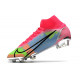 Chaussures football Nike Mercurial Superfly 8 Élite FG Rose Bleu Jaune