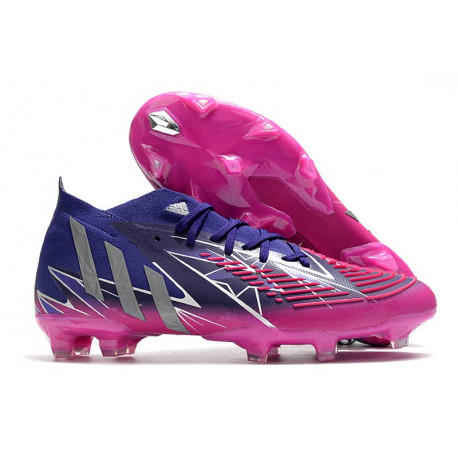 adidas Predator Edge .1 FG Nouveaux Violet Equipe Argent Métallique Rose Choc Equipe