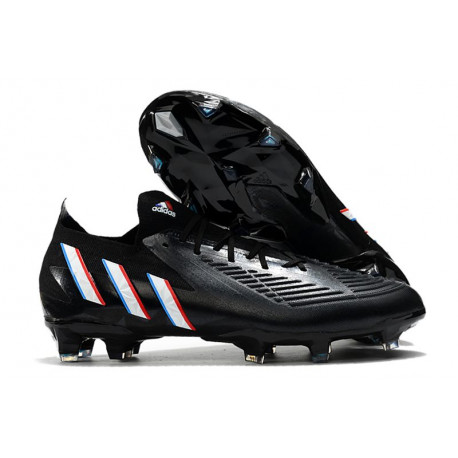 Crampon adidas Predator Edge .1 Low FG Noir Blanc Rouge Vif