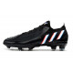 Crampon adidas Predator Edge .1 Low FG Noir Blanc Rouge Vif