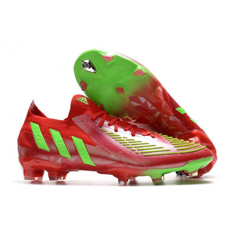 Crampon adidas Predator Edge .1 Low FG Rouge Vert