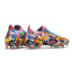 Crampon adidas Predator Edge .1 Low FG Geometric Bleu Equipe Jaune Rouge Solaire