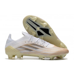 Adidas X Speedflow.1 FG Chaussures Blanc Noir Mélange Or Métallique