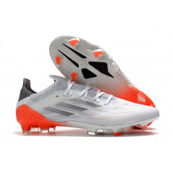 Adidas X Speedflow.1 FG Chaussures Blanc Acier Métallique Rouge Solaire