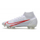 Chaussures de football Nike Mercurial Superfly 8 Élite FG Blanc Rouge