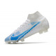 Nike Mercurial Superfly VIII Elite DF FG Blanc Bleu