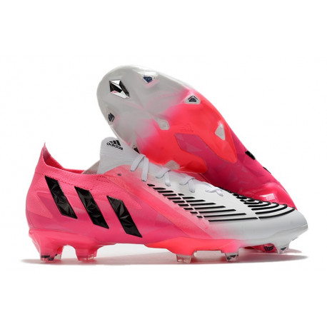Crampon adidas Predator Edge .1 Low FG LZ+ Solar Rose Noir Blanc