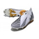 adidas Crampons Foot Predator Edge+ FG Blanc Noir Or