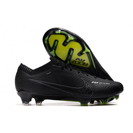 Crampons Nike Zoom Mercurial Vapor 15 Elite FG Shadow - Noir Gris Blanc Jaune Fluo