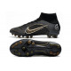 Nike Mercurial Superfly 8 Elite Synthetique AG Noir Or Métallique Argent Métallique