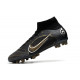 Nike Mercurial Superfly 8 Elite Synthetique AG Noir Or Métallique Argent Métallique