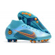 Nike Mercurial Superfly 8 Elite Synthetique AG Bleu Chlorine Orange Laser Marina