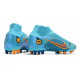 Nike Mercurial Superfly 8 Elite Synthetique AG Bleu Chlorine Orange Laser Marina