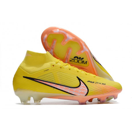 Nike Zoom Mercurial Superfly 9 Elite FG Crampons  Lucent - Jaune Crépuscule Barely Grape