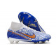 Nike Zoom Mercurial Superfly 9 Elite FG Crampons Blanc Bleu Rouge
