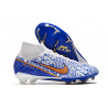 Nike Zoom Mercurial Superfly 9 Elite FG Crampons Blanc Bleu Rouge