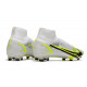 Nike Mercurial Superfly VIII Elite DF FG Silver Safari - Blanc Noir Argenté Jaune Fluo