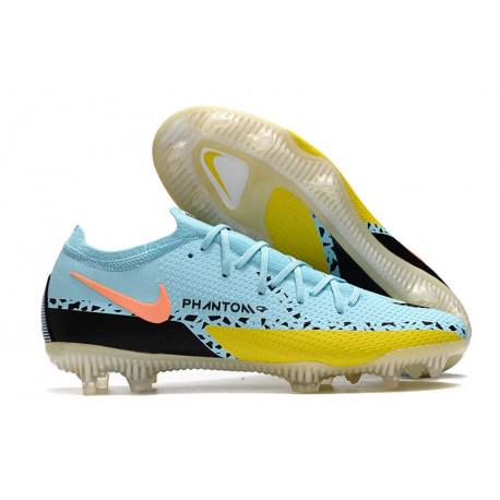 Chaussures Nike Phantom Gt2 Élite Fg Glacie Ice Noir Jaune Strike
