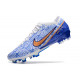 Crampons Nike Zoom Mercurial Vapor 15 Elite FG Blanc Bleu Or