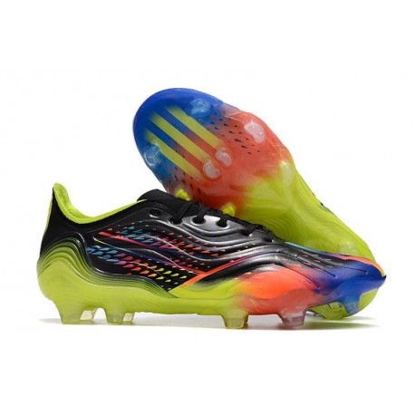 Chaussures adidas Copa Sense.1 FG Noir Cyan Vif Jaune Solaire Equipe