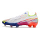 Crampon adidas Predator Edge .1 Low FG Blanc Jaune Solaire Bleu Power