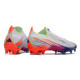 Crampon adidas Predator Edge .1 Low FG Blanc Jaune Solaire Bleu Power