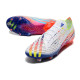 Crampon adidas Predator Edge .1 Low FG Blanc Jaune Solaire Bleu Power