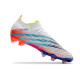 Crampon adidas Predator Edge .1 Low FG Blanc Jaune Solaire Bleu Power